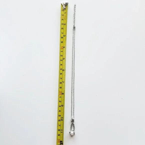 Antique white pearl and silver basket necklace with a small silver chain - Picture 4 of 7